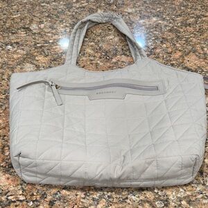 BAGSMART Quilted Light Gray Women's Tote